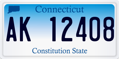 CT license plate AK12408
