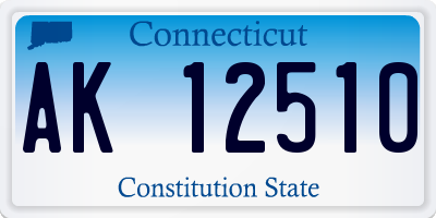 CT license plate AK12510
