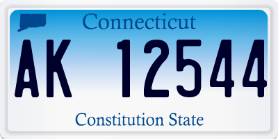 CT license plate AK12544