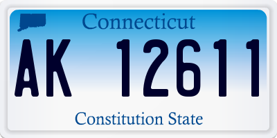 CT license plate AK12611