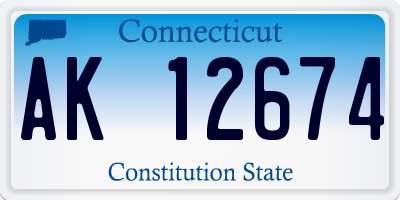 CT license plate AK12674