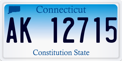 CT license plate AK12715