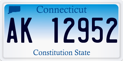 CT license plate AK12952