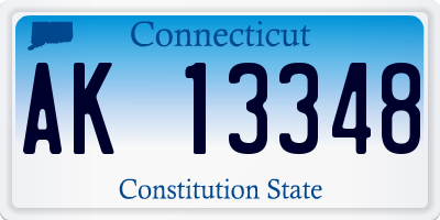 CT license plate AK13348