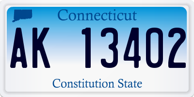 CT license plate AK13402
