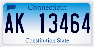 CT license plate AK13464
