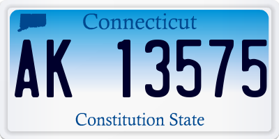 CT license plate AK13575