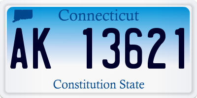 CT license plate AK13621