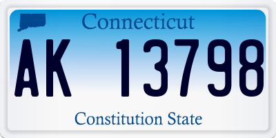 CT license plate AK13798