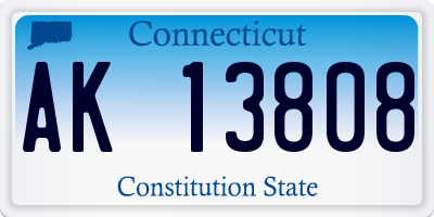 CT license plate AK13808