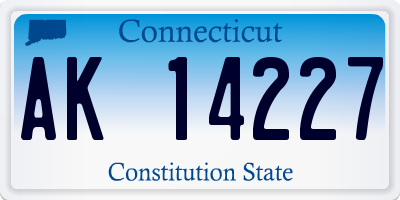 CT license plate AK14227