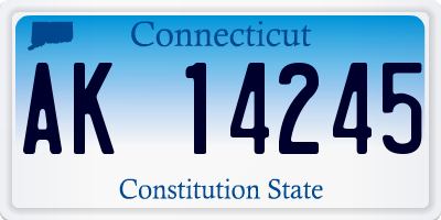 CT license plate AK14245