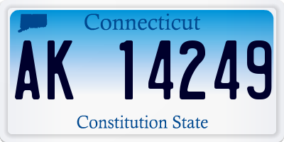 CT license plate AK14249