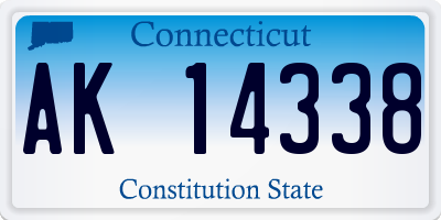CT license plate AK14338