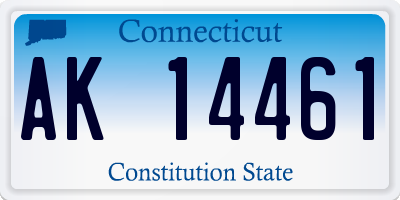 CT license plate AK14461