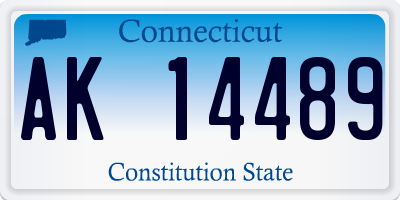 CT license plate AK14489