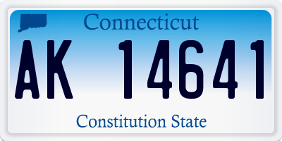 CT license plate AK14641