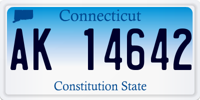 CT license plate AK14642