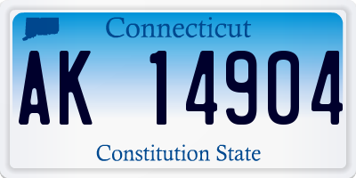 CT license plate AK14904