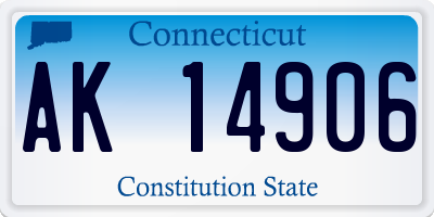 CT license plate AK14906