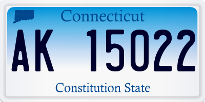 CT license plate AK15022