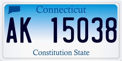 CT license plate AK15038