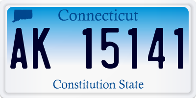 CT license plate AK15141
