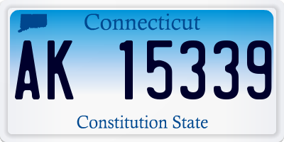 CT license plate AK15339