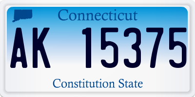 CT license plate AK15375