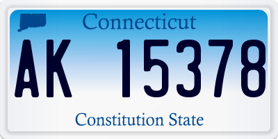 CT license plate AK15378