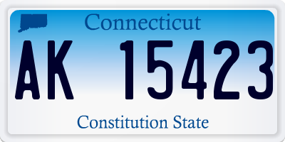 CT license plate AK15423