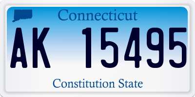 CT license plate AK15495