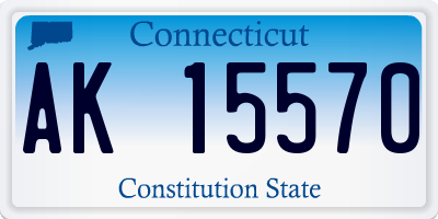 CT license plate AK15570