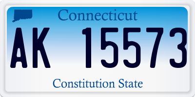 CT license plate AK15573
