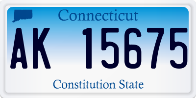 CT license plate AK15675