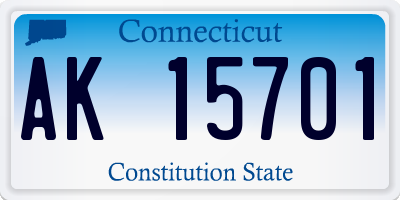 CT license plate AK15701