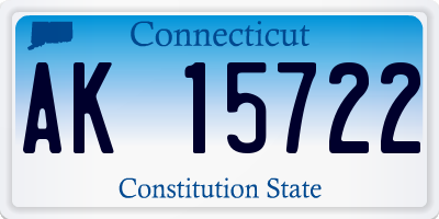 CT license plate AK15722