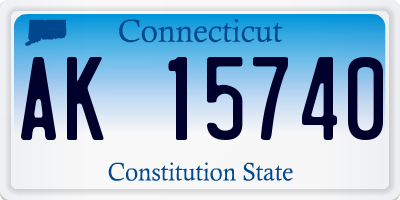 CT license plate AK15740