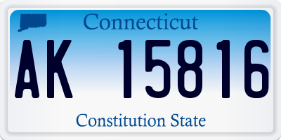 CT license plate AK15816