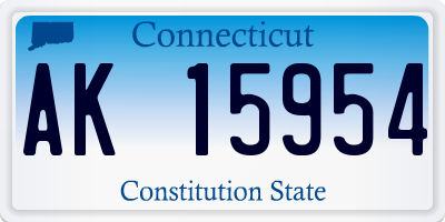 CT license plate AK15954