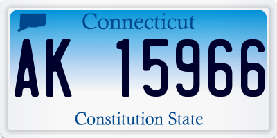 CT license plate AK15966