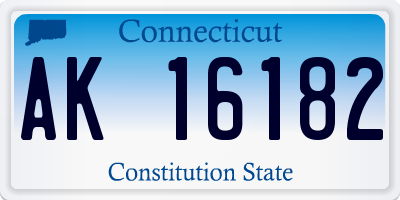 CT license plate AK16182