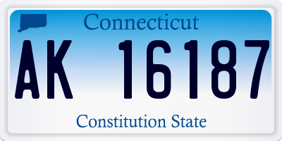 CT license plate AK16187
