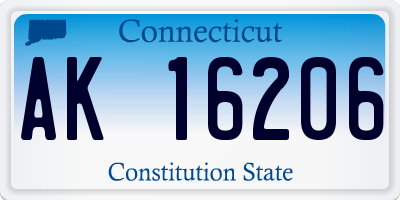 CT license plate AK16206
