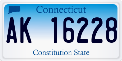 CT license plate AK16228