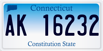 CT license plate AK16232
