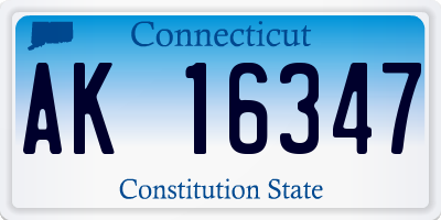 CT license plate AK16347