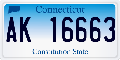 CT license plate AK16663