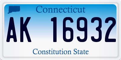 CT license plate AK16932
