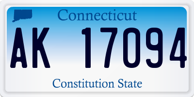 CT license plate AK17094
